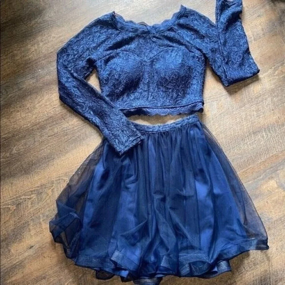 Sequin Hearts Lace Skater Girl Dress ❤️ - Picture 3 of 5